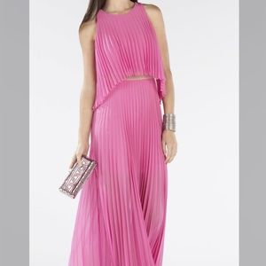 BCBG Flowy Maxi Floor Length Pink Dress